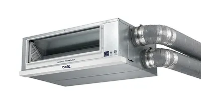 PUR AIR ducted concealed unit with insulated flex ducts